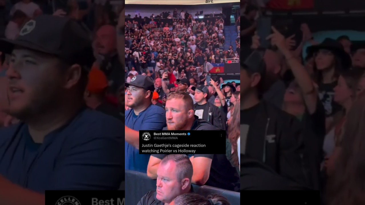 Justin Gaethje's cageside reaction to Poirier vs Holloway