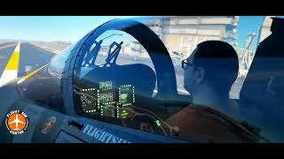 F18 TopGun Maverick Aircraft Carrier Landing at the Flight Sim Centre Newcastle.