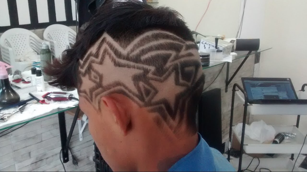 corte de cabelo masculino com estrela