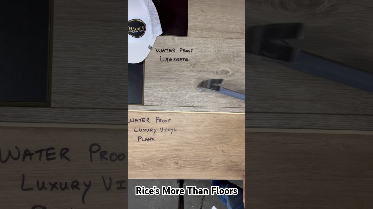 Hammer versus waterproof, laminate and luxury vinyl plank. YouTube