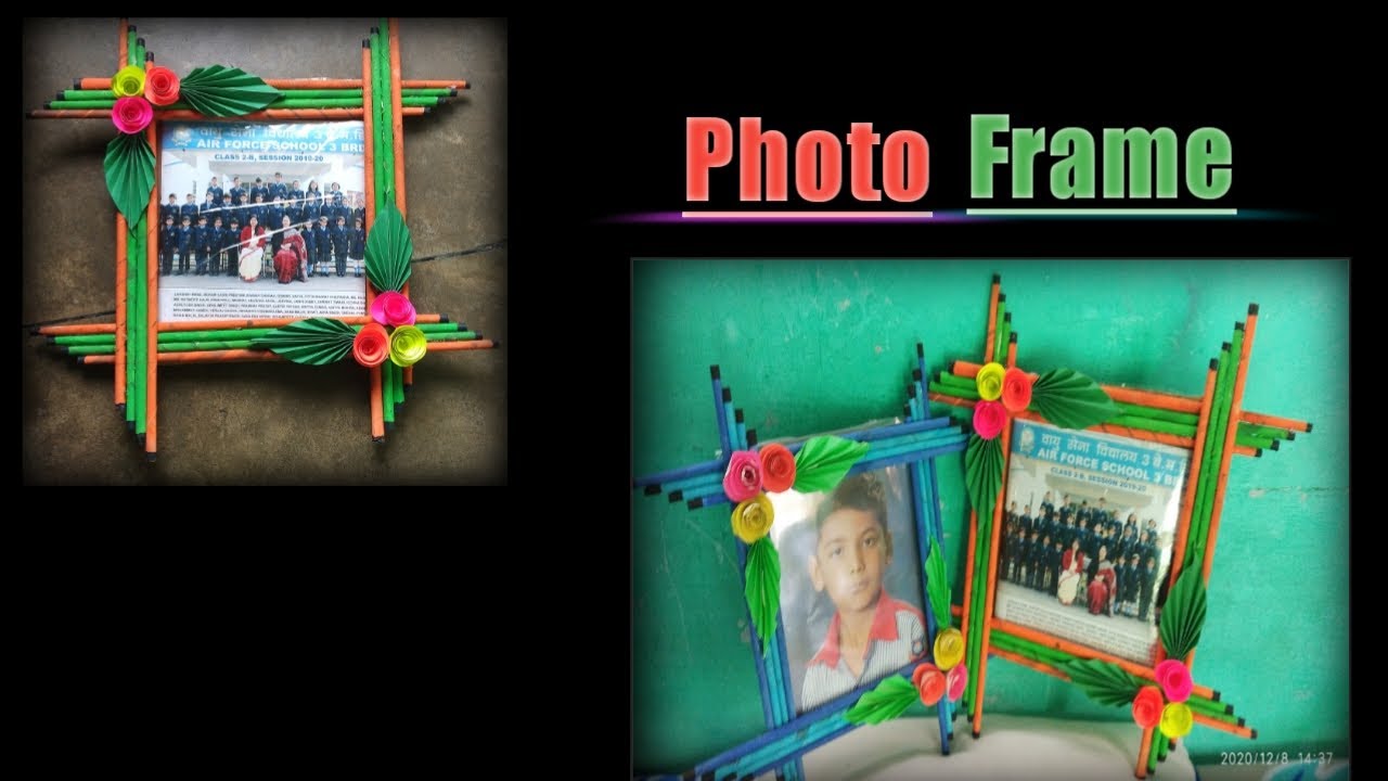 DIY Photo Frame News paper Photo Frame Idea News Paper Easy Idea