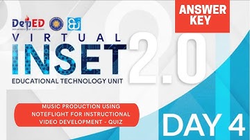 VINSET DAY 4 ANSWER KEY Music Production Using Noteflight (Afternoon Session) || Virtual INSET 2.0