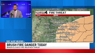 Here's why there's a brush fire risk today
