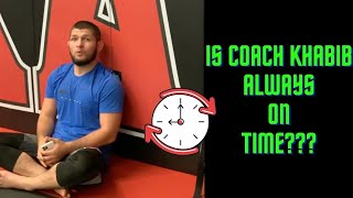 Coach Khabib Nurmagomedov tells Javier Mendez he's never late for practice