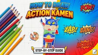 How to Draw Action Kamen | Crayon Shin-chan Fan Art