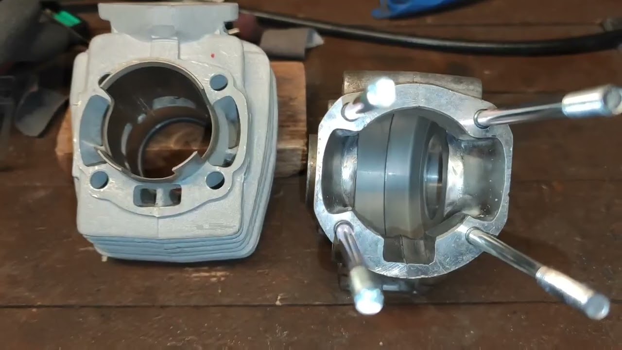 Préparation bas carters 103 pour kit 65cc Airsal T6 partie 2 Alignement transferts