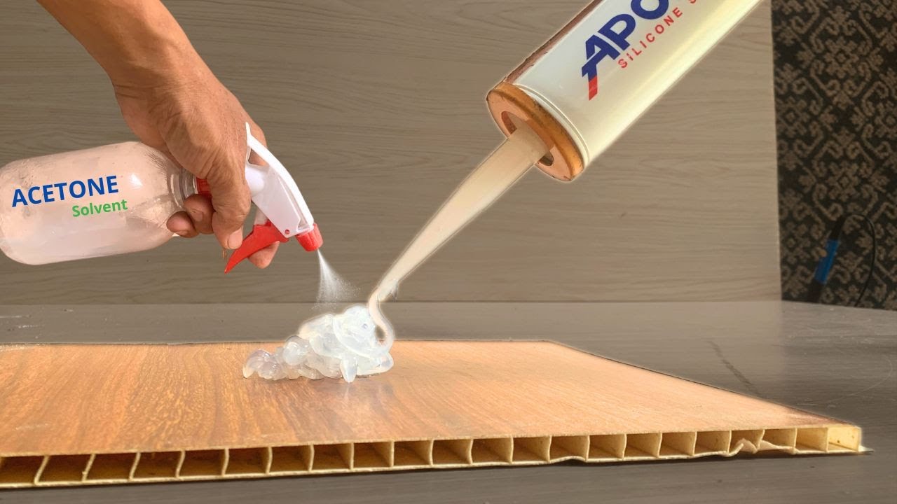 Mix SILICONE and ACETONE! The results were shocking because they were so unexpected