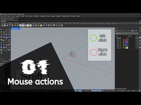 01 Mouse actions | Rhino 3d free course