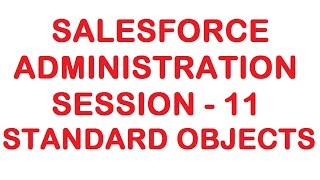 Standard Objects - Salesforce Administration Tutorial - Session 11