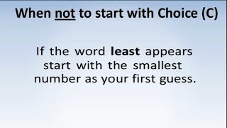 Plugging In Answer Choices - When Not To Start With Choice (C)