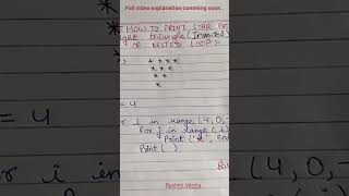 Right triangle (Inverted)|Star pattern ⭐#pythoncoding #starpattern#education @Rashmi_Verma_25