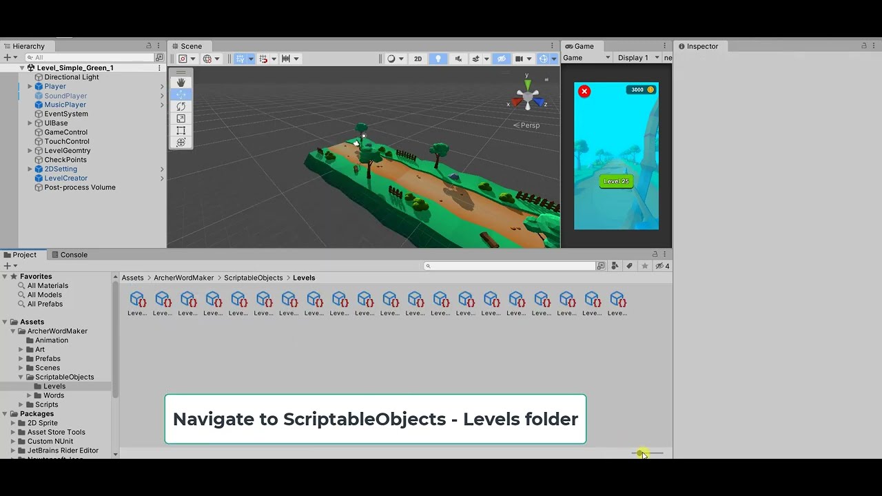 Archer Wordmaker 3D - Game Template, video preview 8