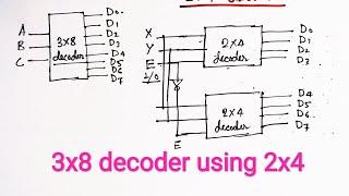 3x8 decoder using 2x4 decoder