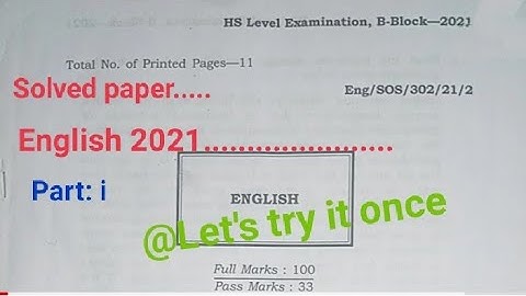 English paper//ASOS 2021 solved paper// Part=i @letslearnNgrow