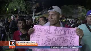 Inmigrantes hondureños rompen la frontera mexicana