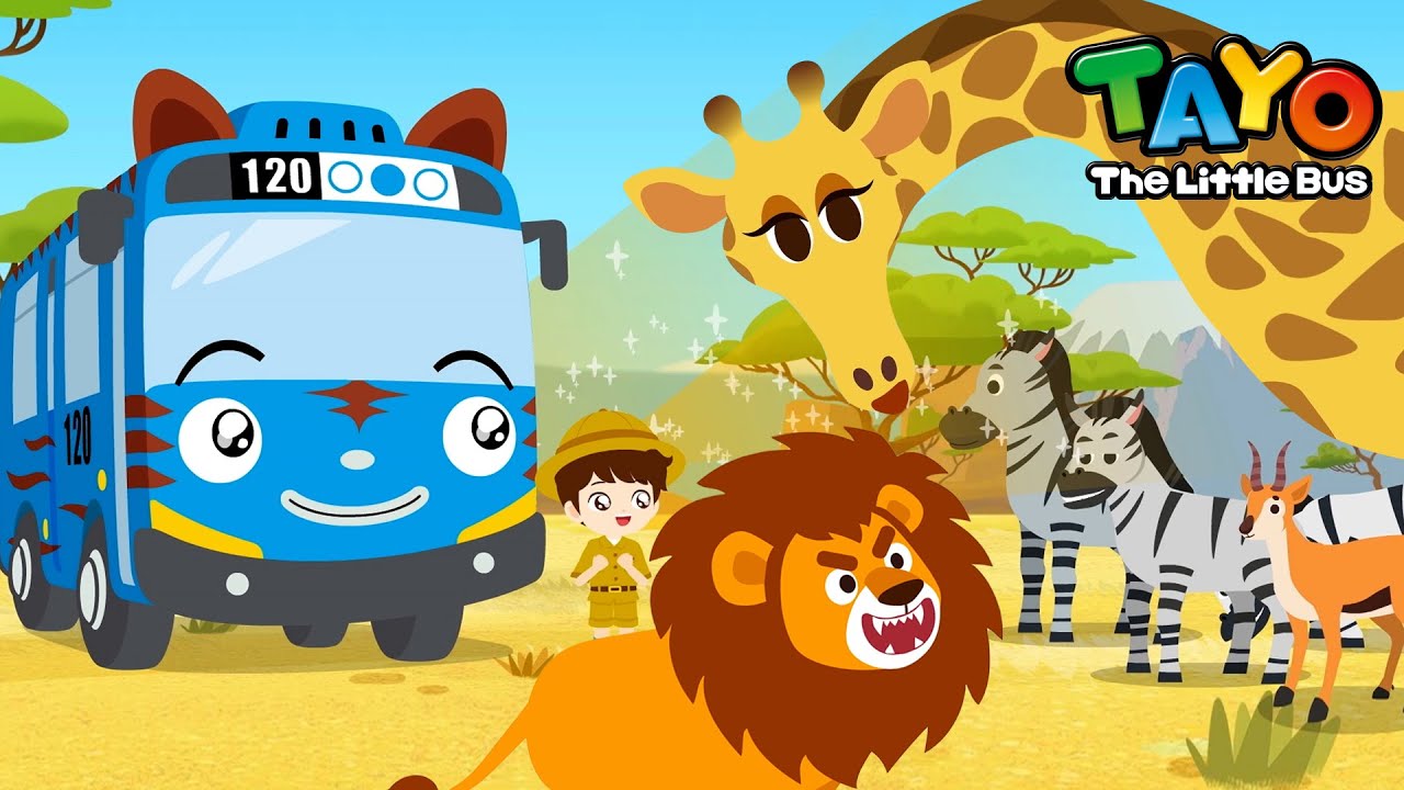 Giraffe! The Superstar Of Herbivores l Safari Bus Tayo l Learn Animals with Vehicles