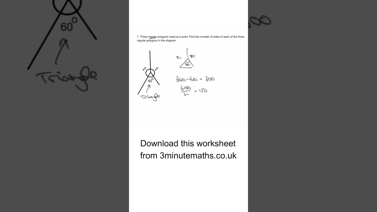 Angles In Polygons Q7 Shorts