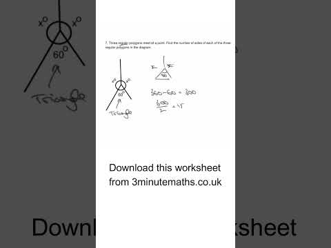 Angles in polygons Q7 #shorts