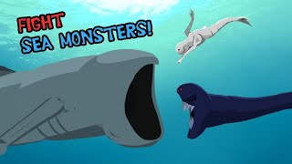 This Ocean Battle Was Insane Sea Eater Vs Megalodon Vs Ningen Sea