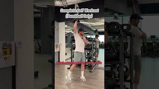 Save this golf workout so you can try it out next time you’re at the gym 💪 Dumbbells are the only
