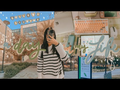 day in my life as a pre-health college student 🎧 💬