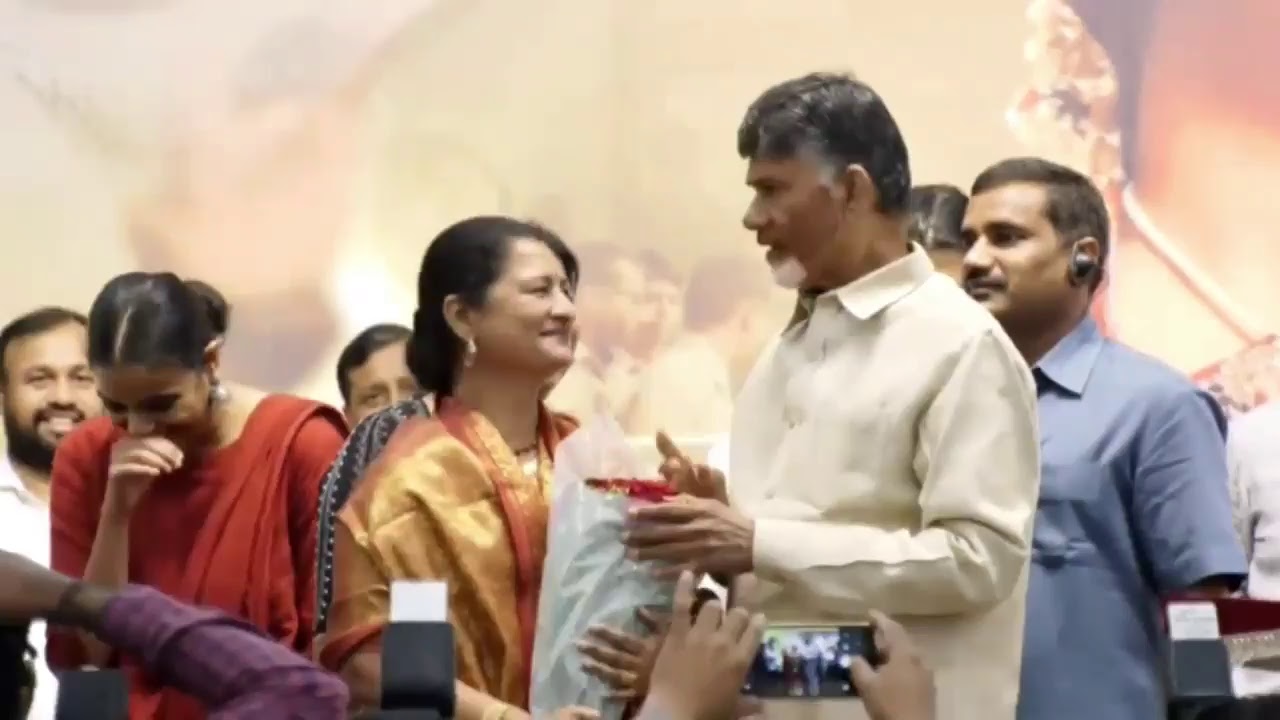 CM Nara Chandrababu Naidu live with the Mahanati movie crew. 