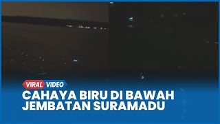 Terekam Fenomena Cahaya Biru di Bawah Jembatan Suramadu saat Malam Hari