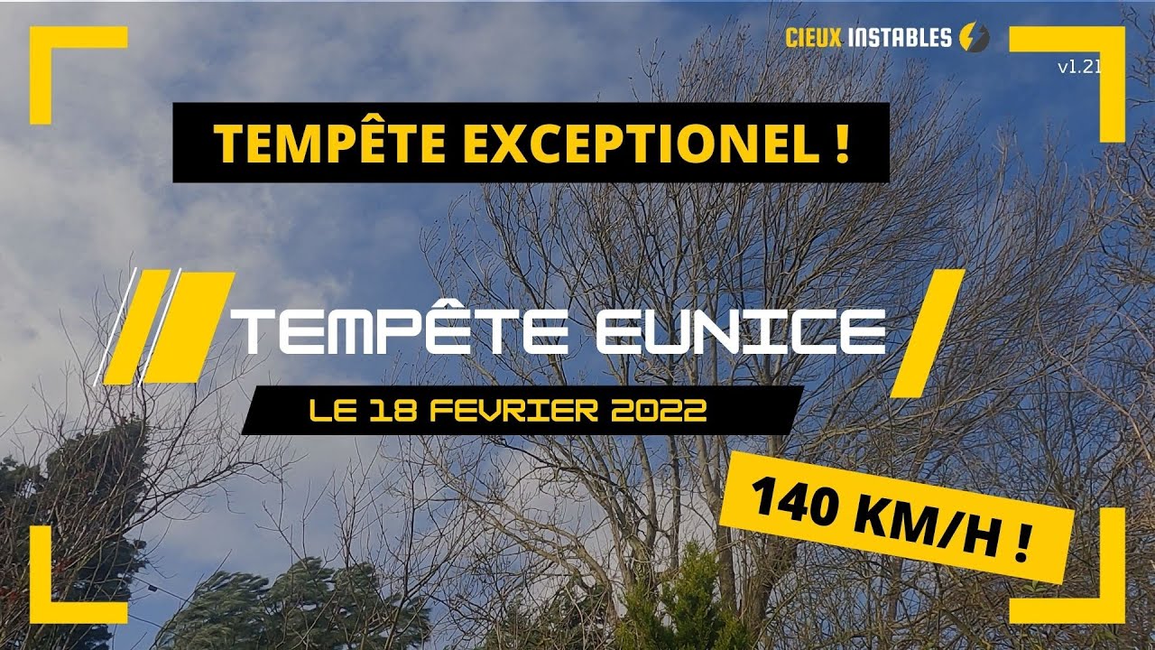 TEMPÊTE EUNICE / EUNICE STORM : TEMPÊTE EXCEPTIONNEL 140 KM/H [NORD] 🌀⚠️  4K