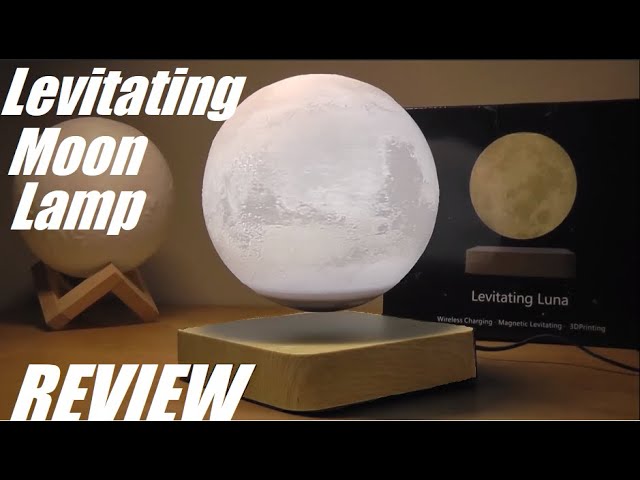 Urban Shop 3D Print Color Changing Moon Lamp with Wood Stand, remote  control and USB Adaptor, 7.5'' x 5.5'', White 