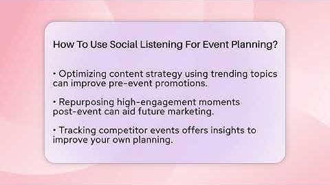 How To Use Social Listening For Event Planning? - Everyday-Networking