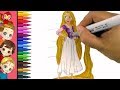Coloring Rapunzel Coloring Book From Disney | Speed Coloring By MyTubePM
