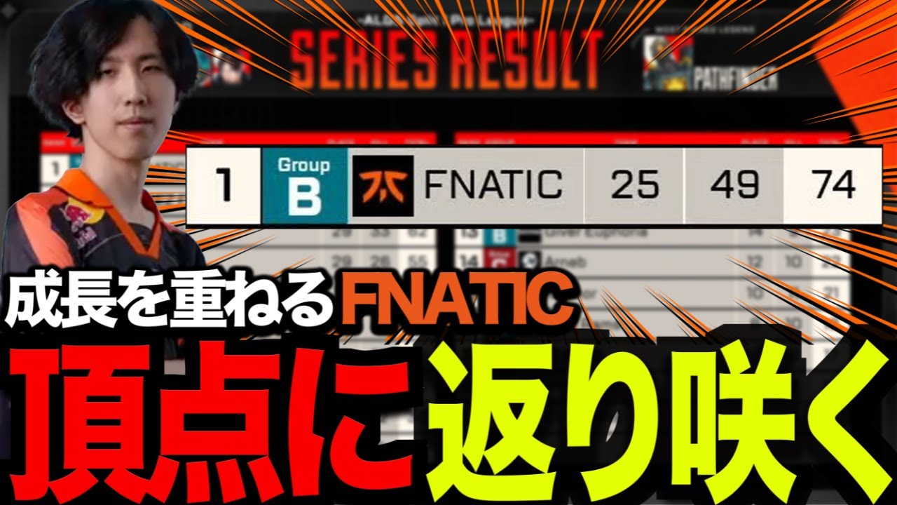 ALGS 6試合】着実に成長するFNATIC、一位を取る【Apex