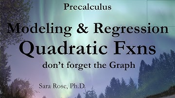 Modeling & Regression with Quadratic Functions (Precalculus)