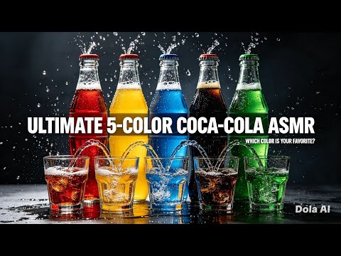 5-Color Coca-Cola Pouring ASMR 🔥 Perfect Symmetry • 4K Cinematic Satisfaction