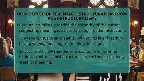 How Do You Differentiate Structuralism From Post-structuralism? - The Prose Path