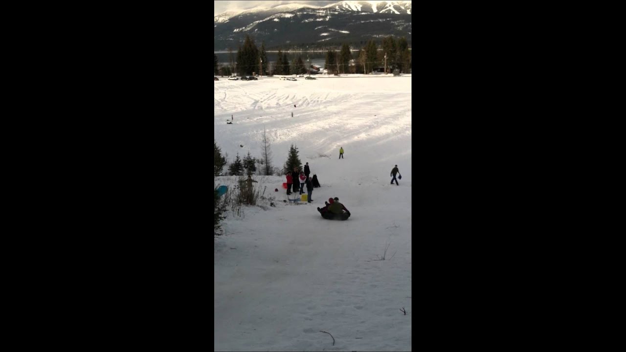 Losing the inner tube at the snow jump YouTube