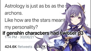 If genshin impact characters had twitter p3