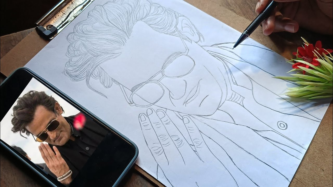 Akshay Khanna Drawing Outline Tutorial, Easy step by step tricks, How To draw.
