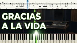 🎵 CÓMO TOCAR GRACIAS A LA VIDA de Violeta Parra en PIANO (melodía) | TUTORIAL 🎹🎼