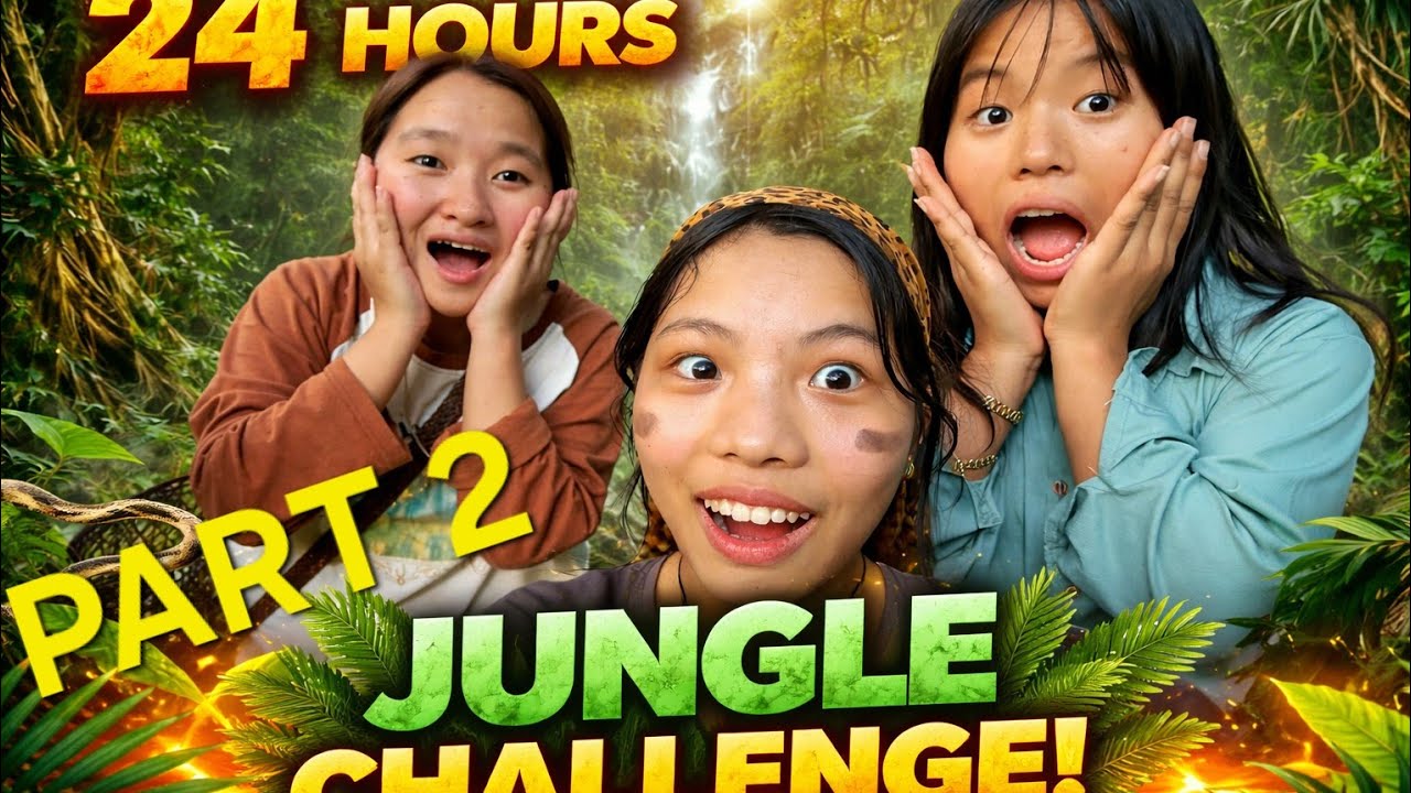 24 hours jungle challenge 😱 part 2 , did we survive the night ??? # ...