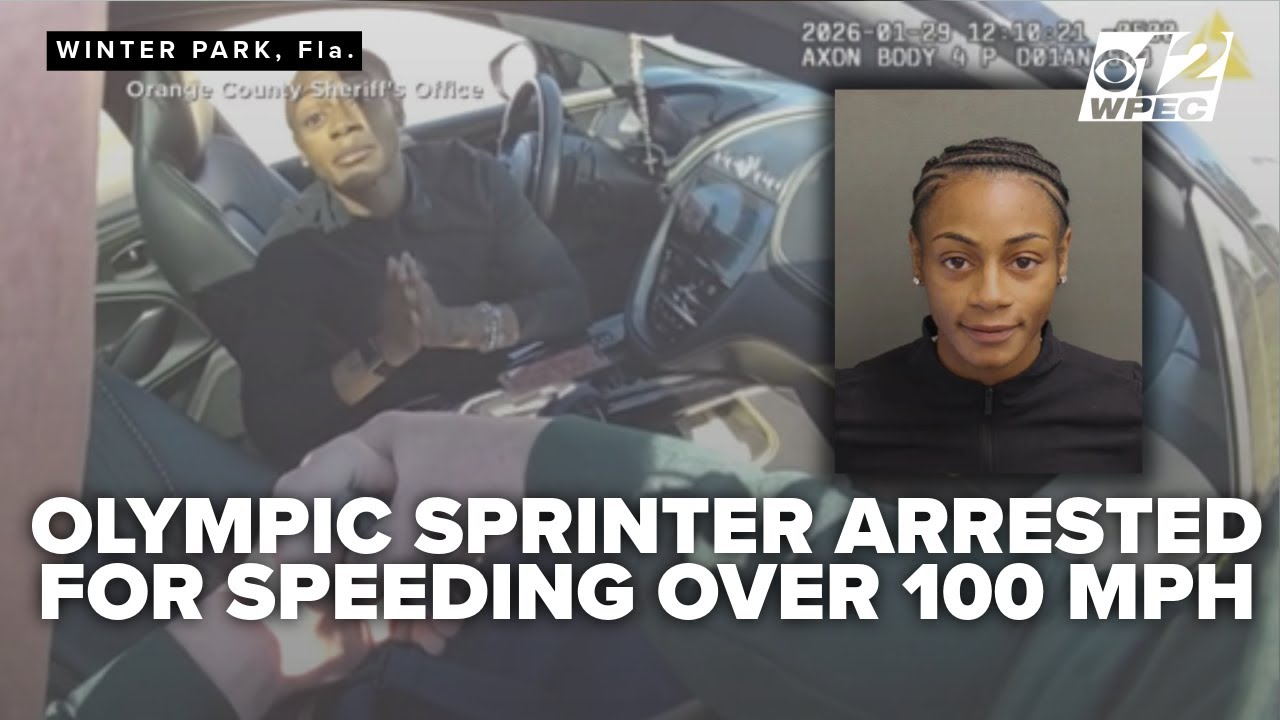 'I'm begging you': Olympic star's high-speed Florida arrest caught on bodycam