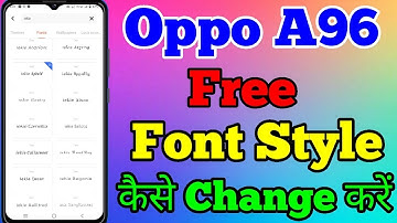 Oppo A96  Free Font Style Setting Kaise Change Kare // How To Free Font Style Change Setting  Oppo