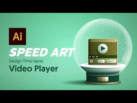 video-player-vector-illustration-design-process-i-speed-art-#01