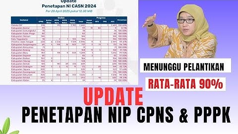 Update progres penetapan NIP CPNS dan PPPK