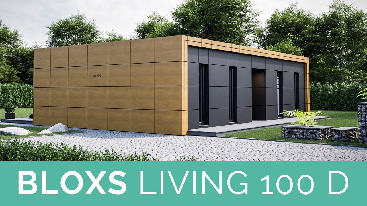 BLOXS LIVING 100 D - Modulhaus mit lichtdurchflutetem Wohn-Ess-Bereich und großzügiger Wohnfläche