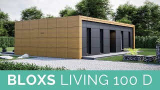 BLOXS LIVING 100 D  Modulhaus mit lichtdurchflutetem WohnEssBereich und großzügiger Wohnfläche