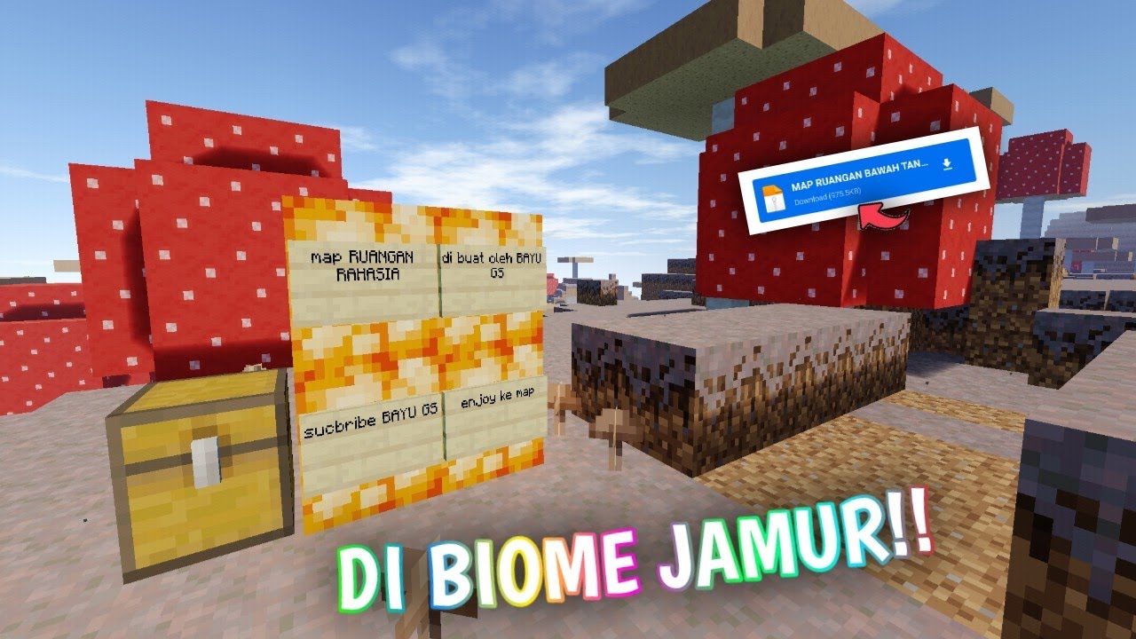 INI RUMAH REDSTONE TAPI ADA DI BIOME JAMUR!! - MAP REDSTONE MCPE - YouTube
