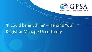 'It Could be anything' - Helping your registrar manage uncertainty
