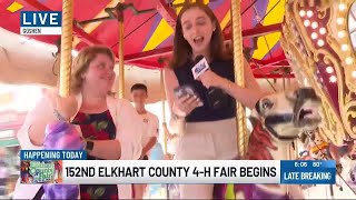 Elkhart County 4-H Fair Kicks Off: Taking a ride on the merry-go-round