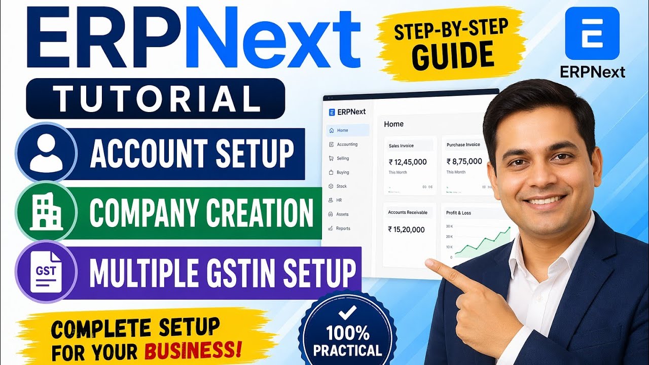 ERPNext Tutorial | Account Setup, Company Creation & Multiple GSTIN ...